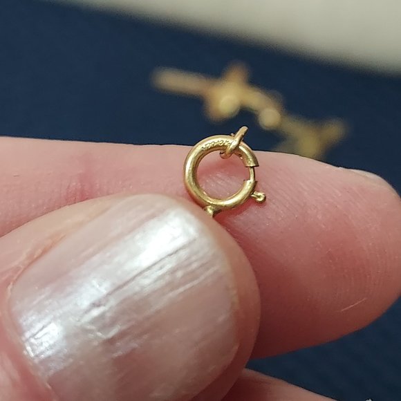 GF 22" necklace with Silver .925  & gold cross with heart - Picture 4 of 7